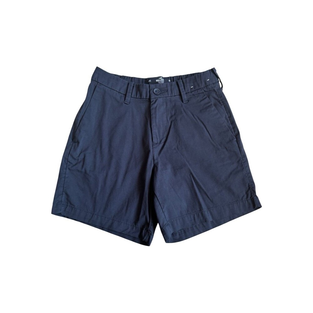 Hollister Epic Flex Flat Front Chino Black Shorts XS Stretch Casual